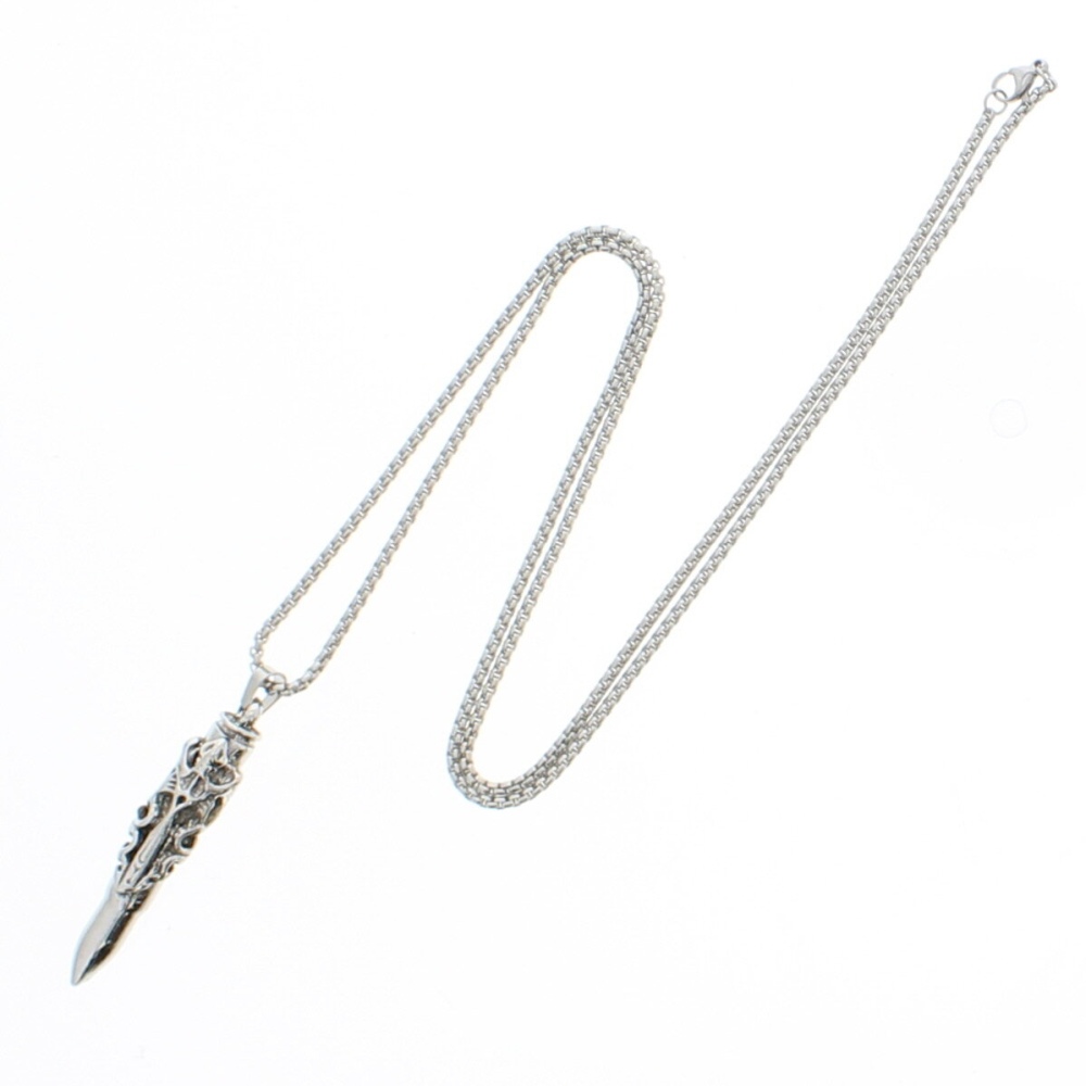 Zac's Alter Ego - Engraved Bullet on Adjustable Chain Halskette - Silberfarben